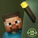 Minecraft Brownstone Torch Lamp with USB Charging
