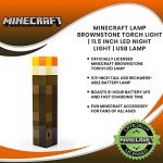Minecraft Brownstone Torch Lamp with USB Charging