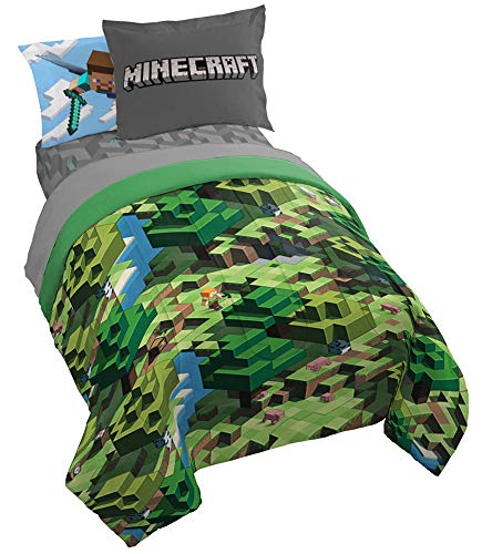 Minecraft Daytime Twin Bed Set - 5 Pieces