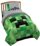 Minecraft Creeper Twin Bed Set - 4 Pieces