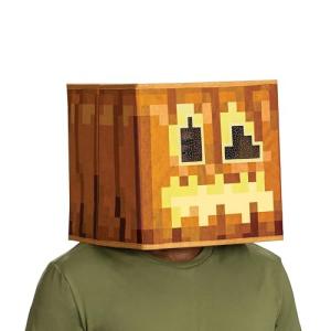 Glow-in-the-Dark Minecraft Jack O'Lantern Mask
