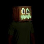 Glow-in-the-Dark Minecraft Jack O'Lantern Mask