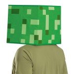 Glow in the Dark Minecraft Creeper Block Head Mask