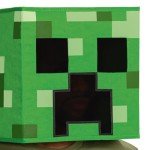 Glow in the Dark Minecraft Creeper Block Head Mask