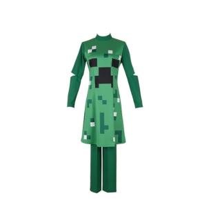 Green Pixel Creature Jumpsuit for Kids & Adults
