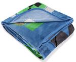 Minecraft Icons Fleece Blanket - 62 x 90 Inches