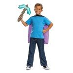 Minecraft Pickaxe and Cape Costume Set for Kids