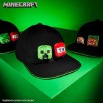 Minecraft Black Baseball Cap with Removable Plush Toy
