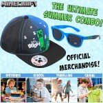 Minecraft Trucker Hat and Kids Sunglasses Set