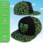 Minecraft Creeper Baseball Cap for Kids – Black/Green