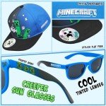 Minecraft Trucker Hat and Kids Sunglasses Set