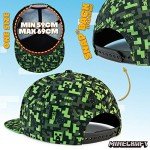 Minecraft Creeper Baseball Cap for Kids – Black/Green
