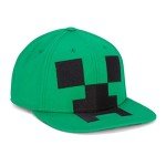 Creeper Face Minecraft Snapback Cap - Green