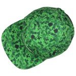 Minecraft Creeper Face Youth Snapback Cap - Green