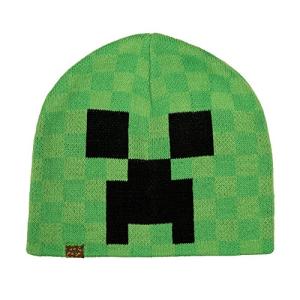 Minecraft Creeper Face Knit Beanie - Green