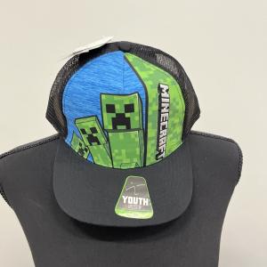 Minecraft Creeper Youth Trucker Hat - Black