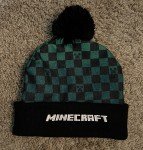 Minecraft Checkered Pom Beanie - Youth Unisex Hat