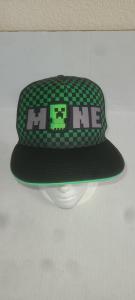 Adjustable Black Snapback Hat - Minecraft Creeper