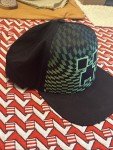 Minecraft Creeper Black and Green Snapback Hat