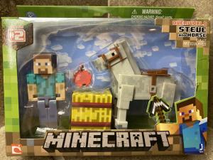 Jazwares Minecraft Steve with White Horse Figure