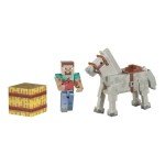 Jazwares Minecraft Steve with White Horse Figure