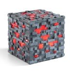 Minecraft Redstone Ore Glow-In-The-Dark Replica