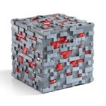 Minecraft Redstone Ore Glow-In-The-Dark Replica