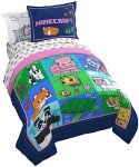 Minecraft Animal Patch Twin Bed Set - 5 Pieces