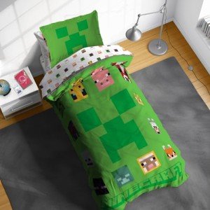 Minecraft Sunny Side Up Twin Comforter Set - 5 Pieces