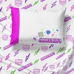 Minecraft Neon Creeper Twin Comforter Set - 5 Pieces