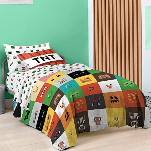 Minecraft Iconic 7-Piece Organic Cotton Bed Set