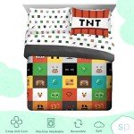 Minecraft Iconic 7-Piece Organic Cotton Bed Set