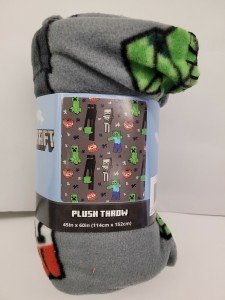 Minecraft Soft Plush Fleece Throw Blanket 45"x60