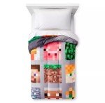 Minecraft Good Vs Evil Reversible Kids Comforter 76" x 86