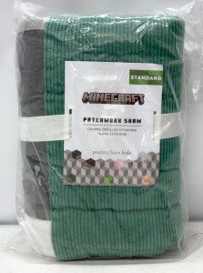 Minecraft Patchwork Quilted Sham for Kids