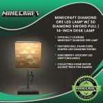 Minecraft 3D Diamond Ore LED Desk Lamp