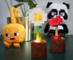 Minecraft Flower Pot Mood Lights - Set of 2