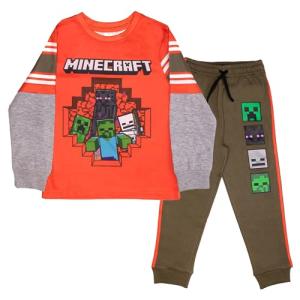 Minecraft Boys' Long Sleeve Shirt & Pants Set