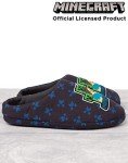 Minecraft Blue Creeper vs Zombie Kids Slippers