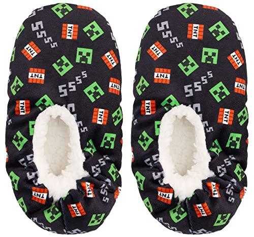 Creeper Print Sock Slippers for Kids - Large