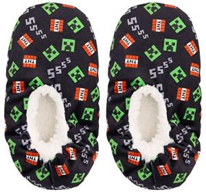 Creeper Print Sock Slippers for Kids - Large