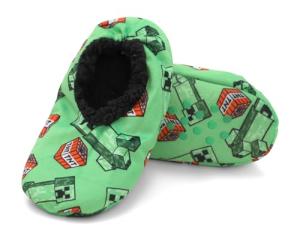 Minecraft Creeper Snuggle Toes Pajama Slippers for Kids