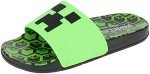 Minecraft Boys' Black/Green Sport Slide Sandals
