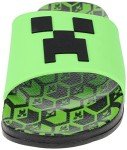 Minecraft Boys' Black/Green Sport Slide Sandals