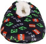 Creeper Print Sock Slippers for Kids - Large