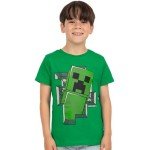 Minecraft Boys' Green Creeper T-Shirt, Size 8