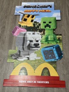Minecraft Happy Meal Promo Poster - Outdoor Display