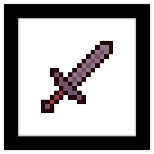 Minecraft Iron Sword Wall Art - Framed Poster