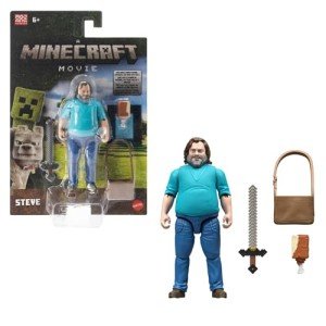 Minecraft Steve Action Figure with Sword & Satchel