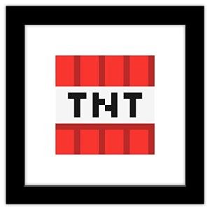 Minecraft Iconic Pixels Wall Art Poster - Framed